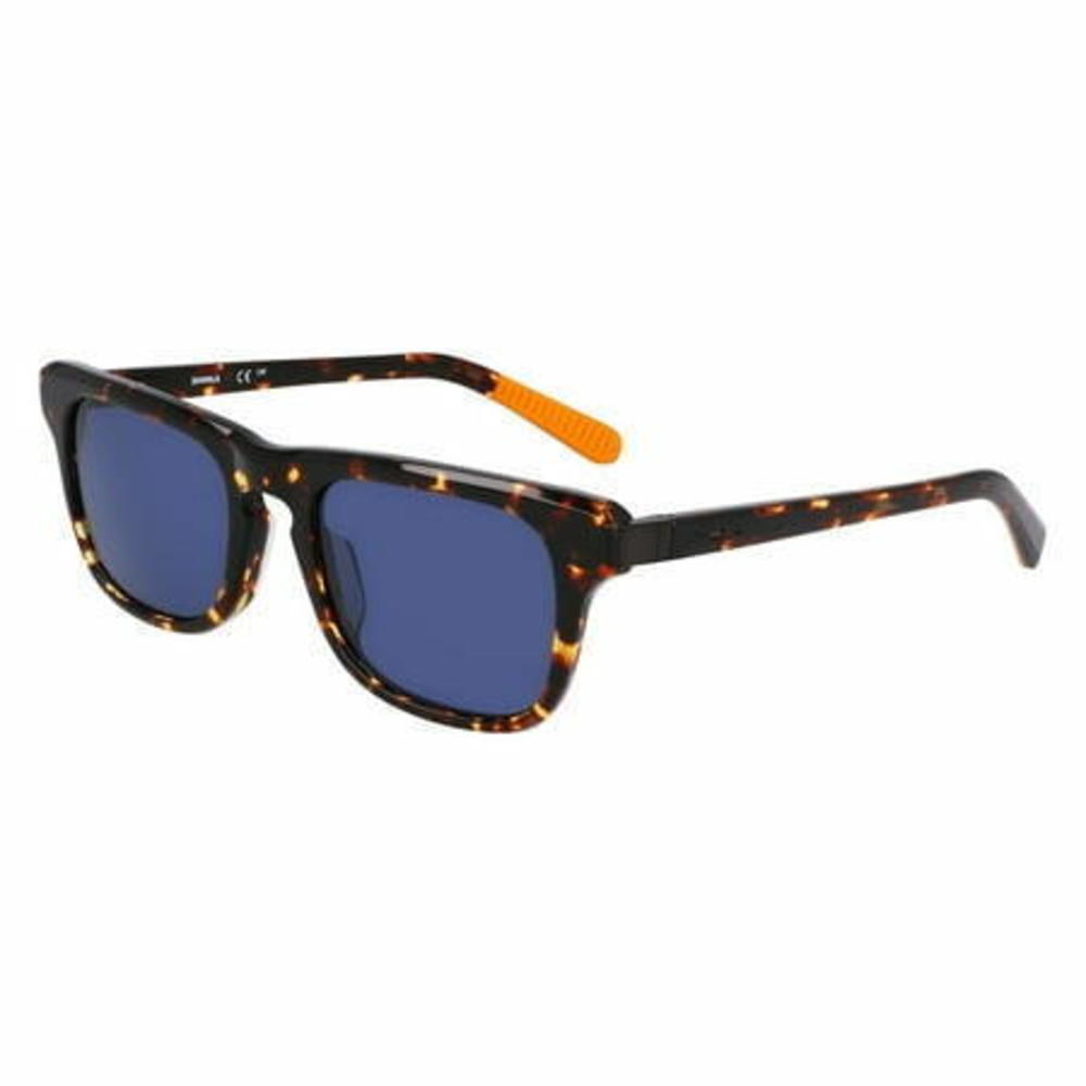 New New SHINOLA by Flexon SH-1502S 242 Dark Amber Tortoise Sunglass w/Blue Lens